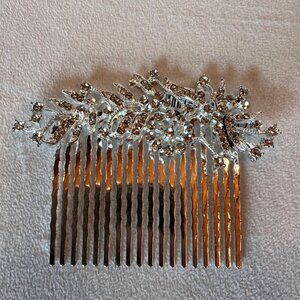 Silver Crystal Hair Comb